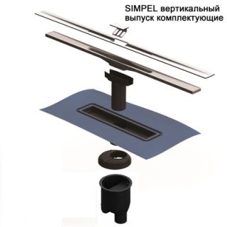 Душевой лоток Berges Wasserhaus Simpel 090112 80 Матовый хром